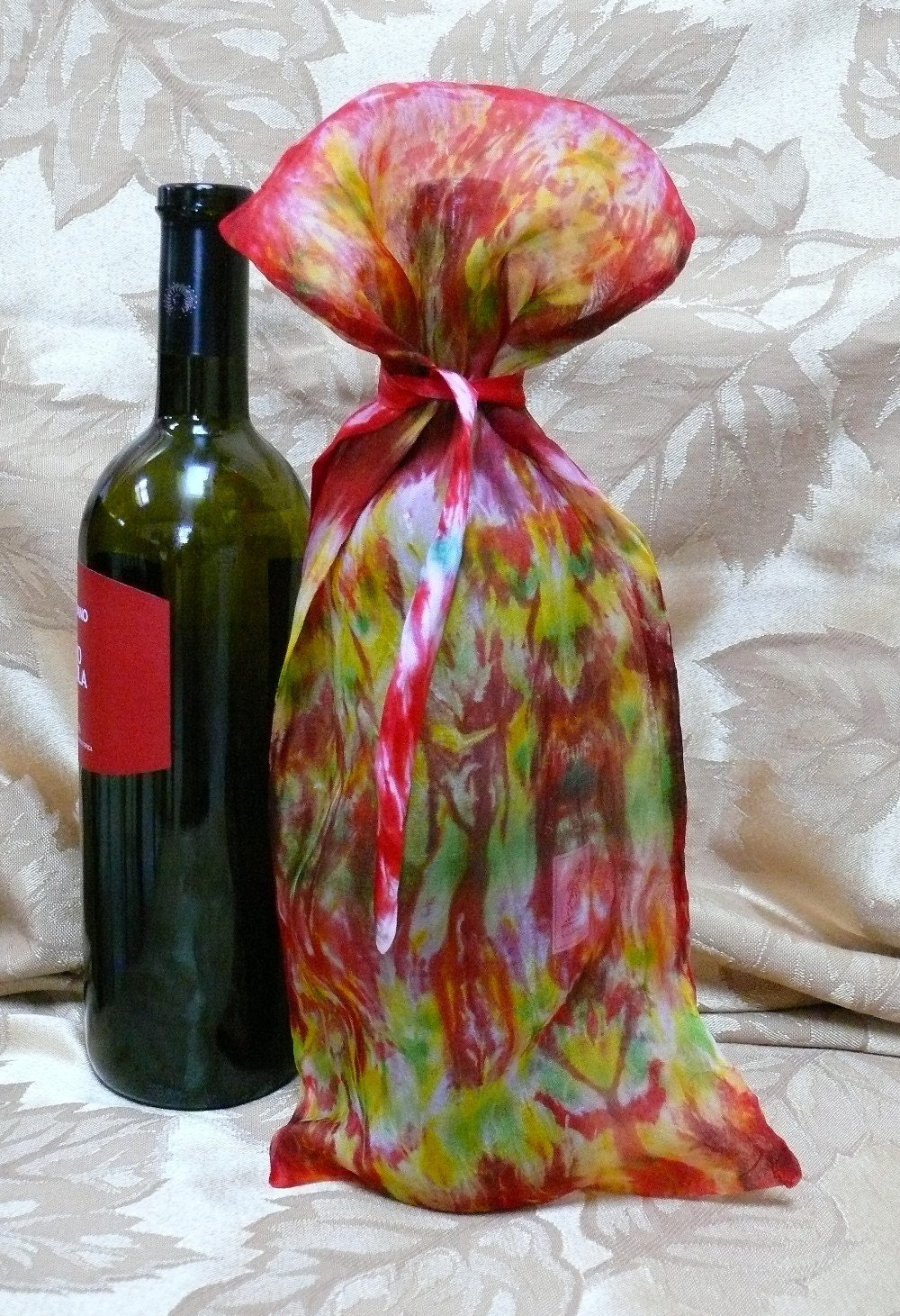 Hand-Dyed Bottle Gift Bag
