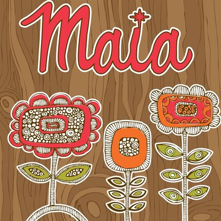 Cute flowers personalized prints