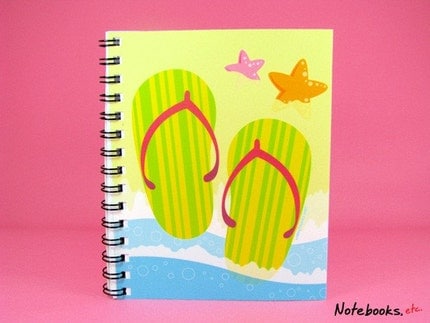 Flip-flops - Small 4 x 5 Blank Notebook