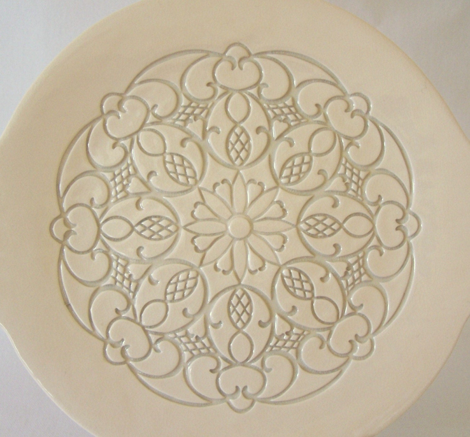 Hand Built Porcelain Plate