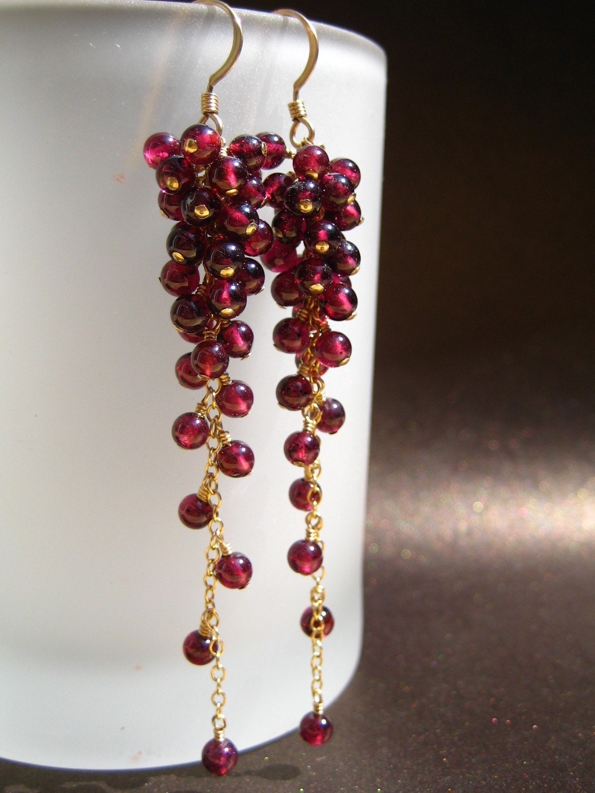 Bordeaux - Garnet earrings