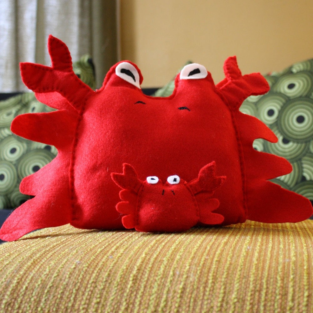 SALE -Matching Crab Human and Cat Softies (was 18 dollars)