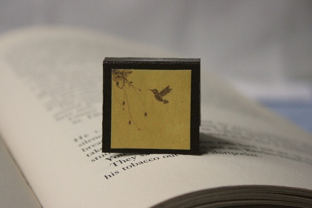 Magnetic Bookmark - Hummingbird and Butterfly