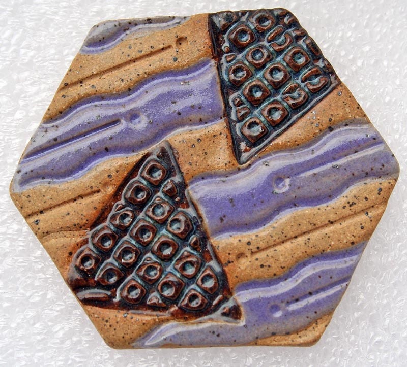Handmade ABSTRACT Cabochon in Hexagon Shape