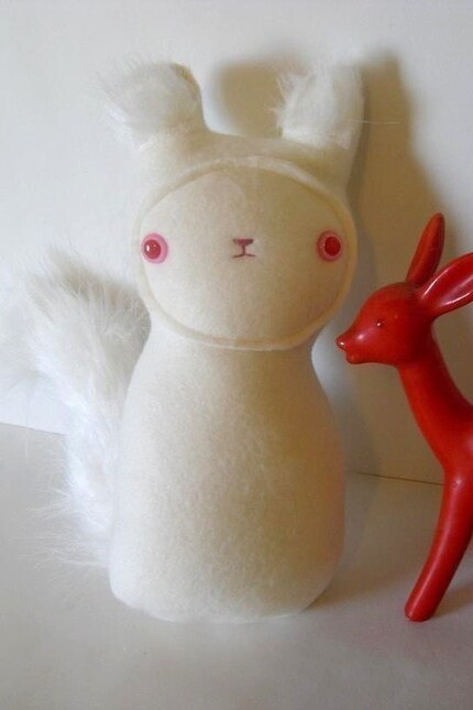 Crimson- The Creepy Cute Albino Squirrel - made to order