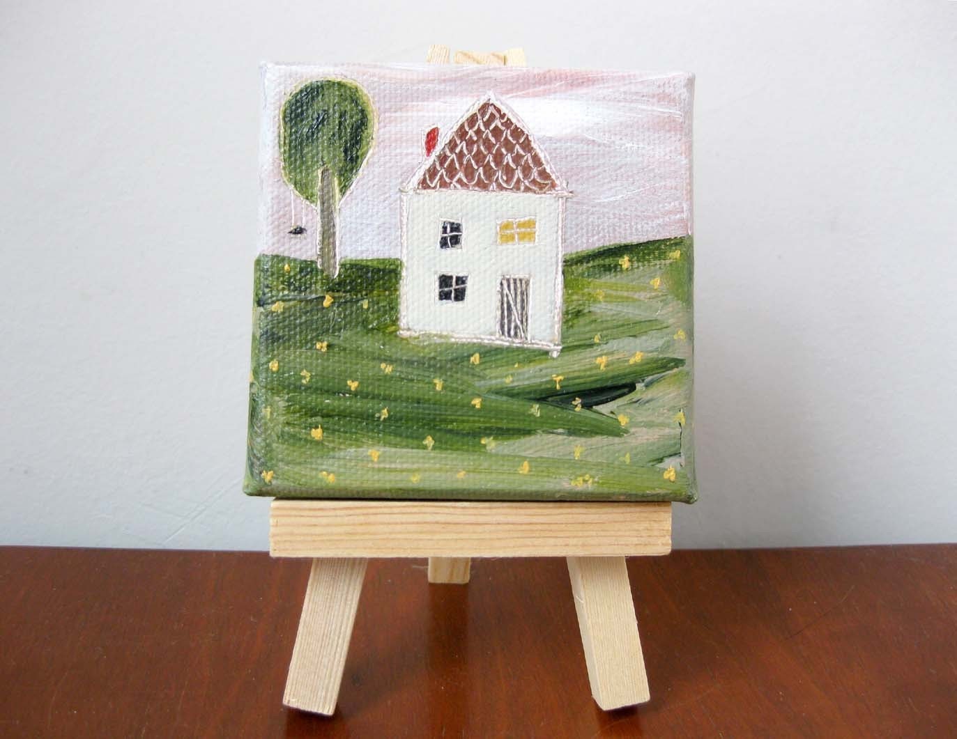 home sweet 
home II (tiny original painting)
