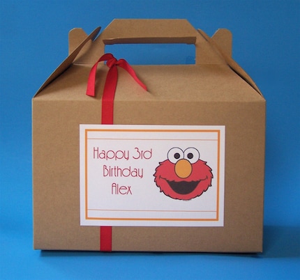 Elmo Gable Party Boxes / lunch box/ party favors