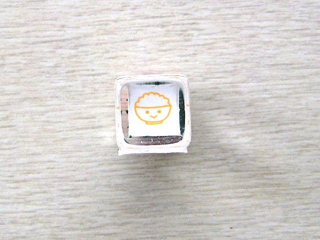 Cute Japanese Rubber Stamp Rice Bowl Baby Mini Mini Size