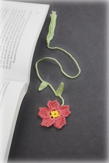 bookmark, primrose, rose, pink, handmade, gift