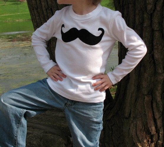 The Mustache Tee..Trendy and Fun to Wear
