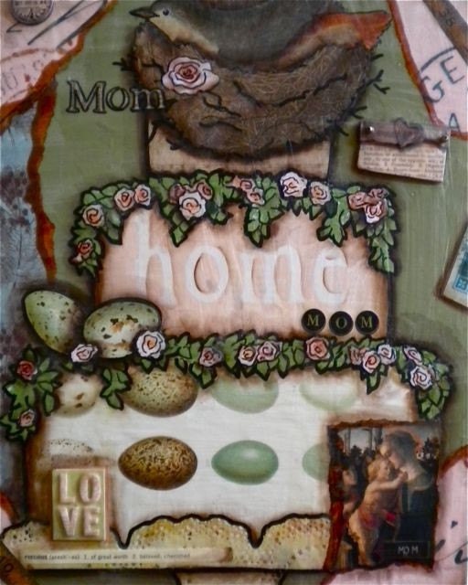 MOTHERS DAY 
CAKE 8x10 FINE ART PRINT by mixed media artist KELLY LISH