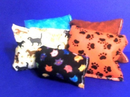 Gift Bag of 4 Handmade Catnip Pillow Toys in a Resealable Bag
