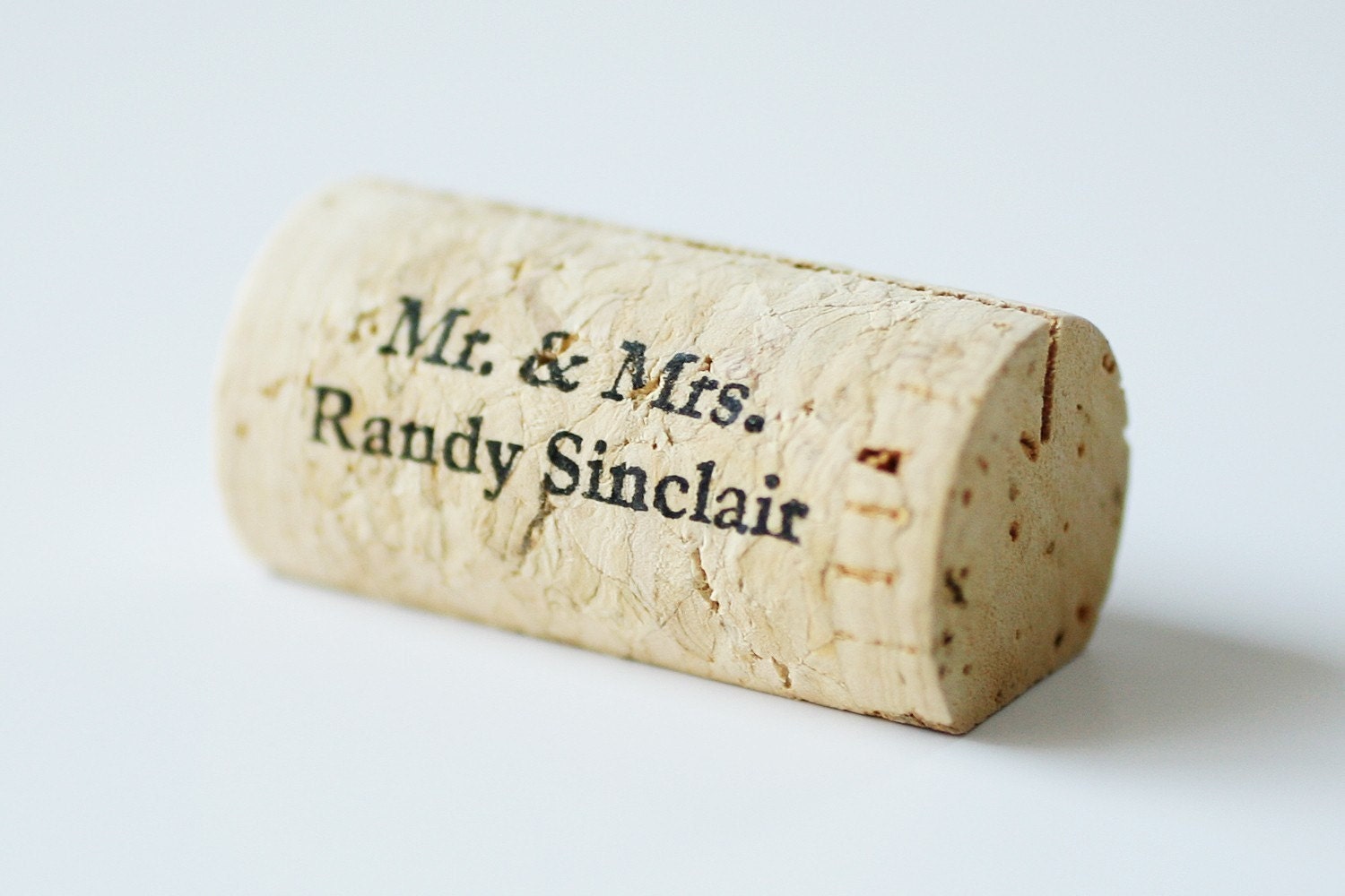 Personalized Wine Cork Place Card Holders Set by CorkeyCreations weddings