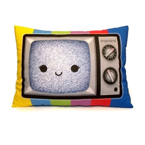 Happy Color TV - Travel Size Pillow