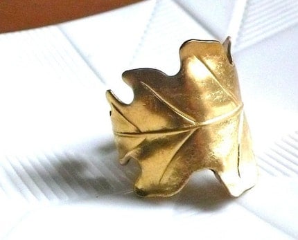 Golden Leaf Ring