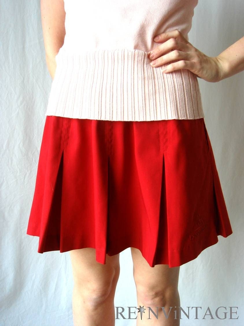 vintage LE COQ SPORTiF red tennis skirt