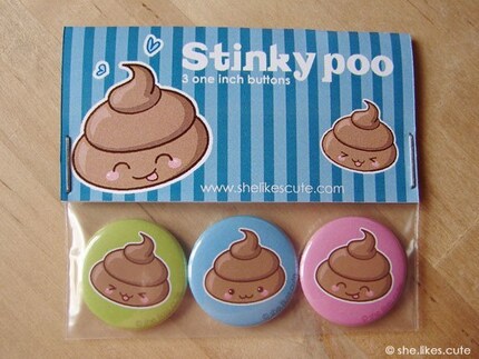 Stinky poo buttons