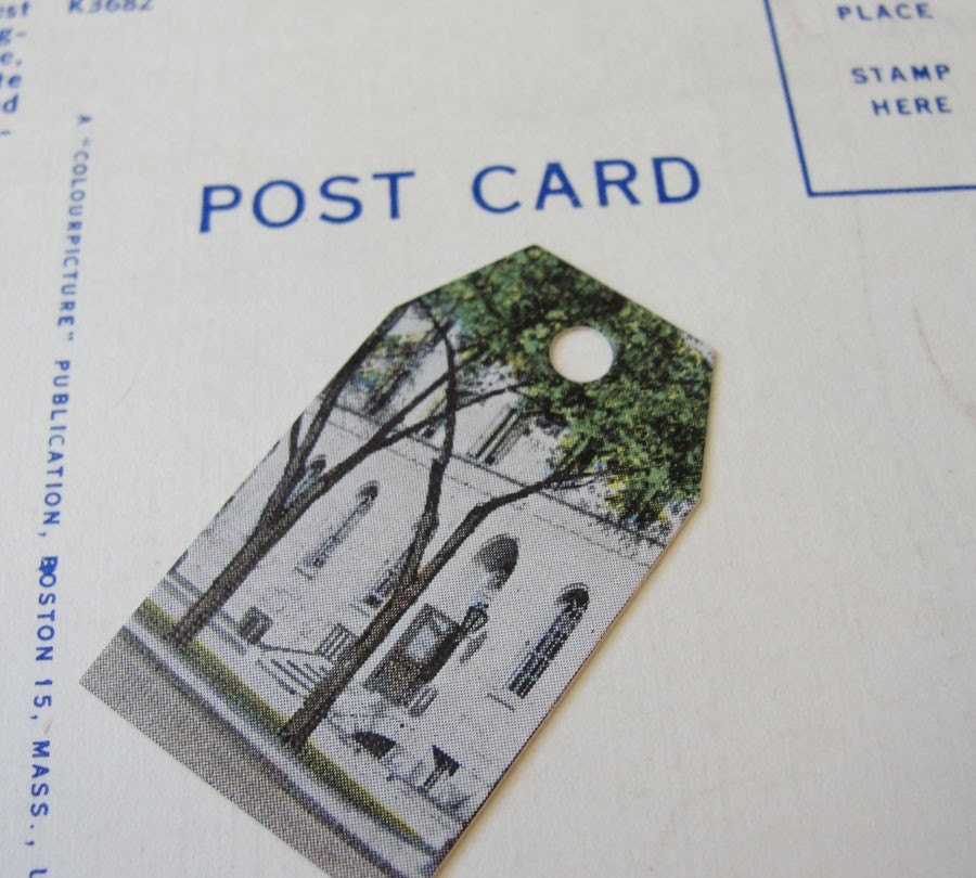 Price Tags - Upcycled Vintage Postcards