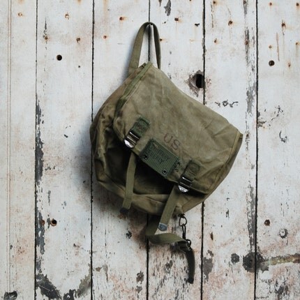 WWII Era small backpack once belonging to Geoffrey Eberly, US