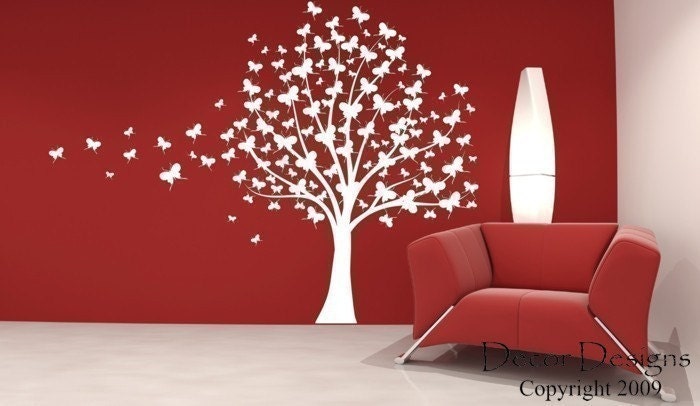 Large Butterfly Tree Wall Decal