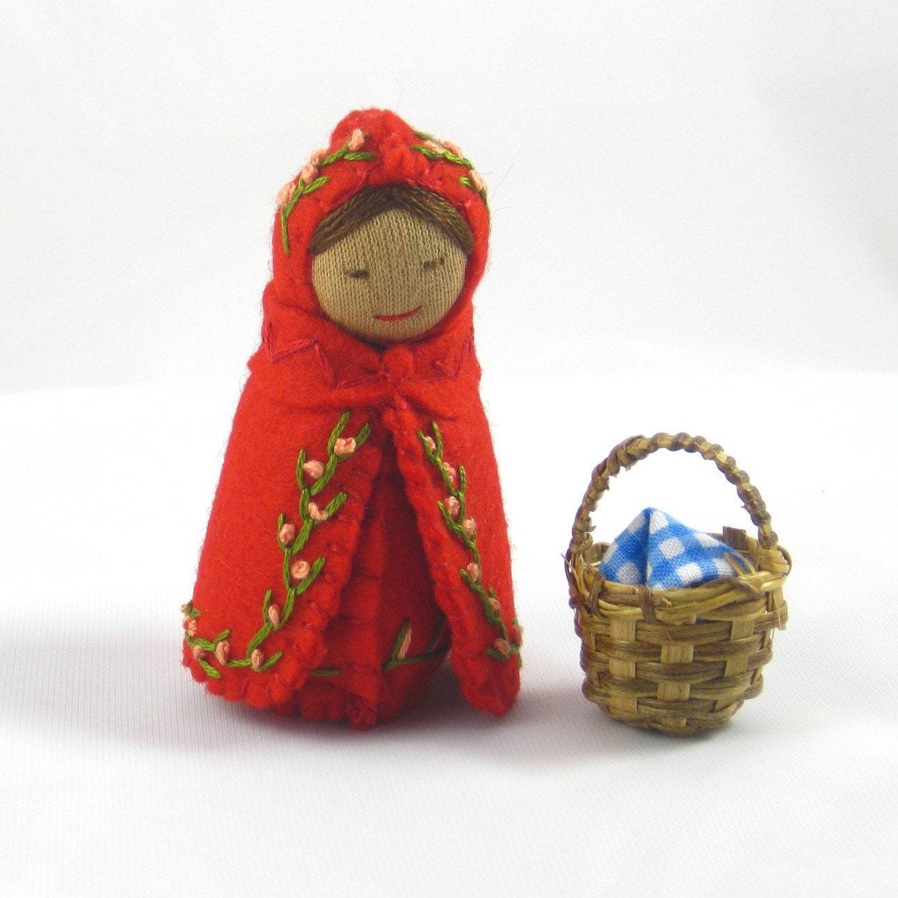 Little Red Riding Hood Doll With Basket - Waldorf inspired