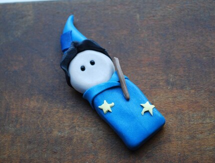 Little Wizard Magnet/Ornament - Totally Customizable Clay Creations