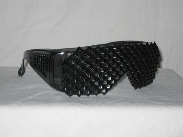 Black Out - Black on Black Small Pyramid Studded Glasses