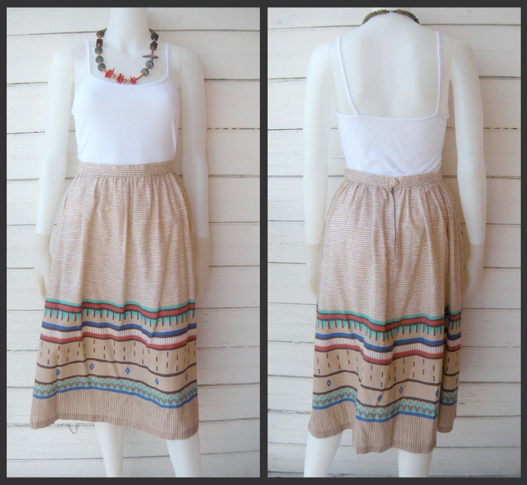 Vintage 70s Amazing AZTEC Skirt