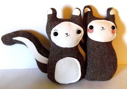 Bon Bon and Belchick - Woodland Squirrels in Love - Made to order