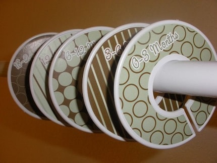 Trendy Sage and Brown - Custom Clothing Closet Dividers