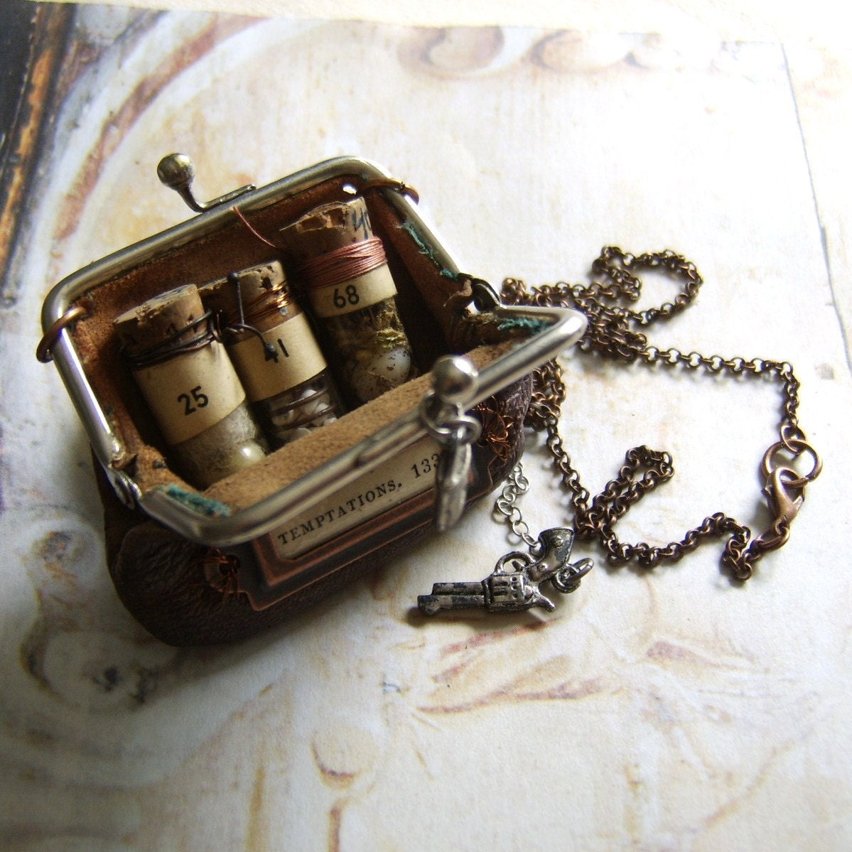 Temptations - Steampunk Assemblage Necklace or Curiosity