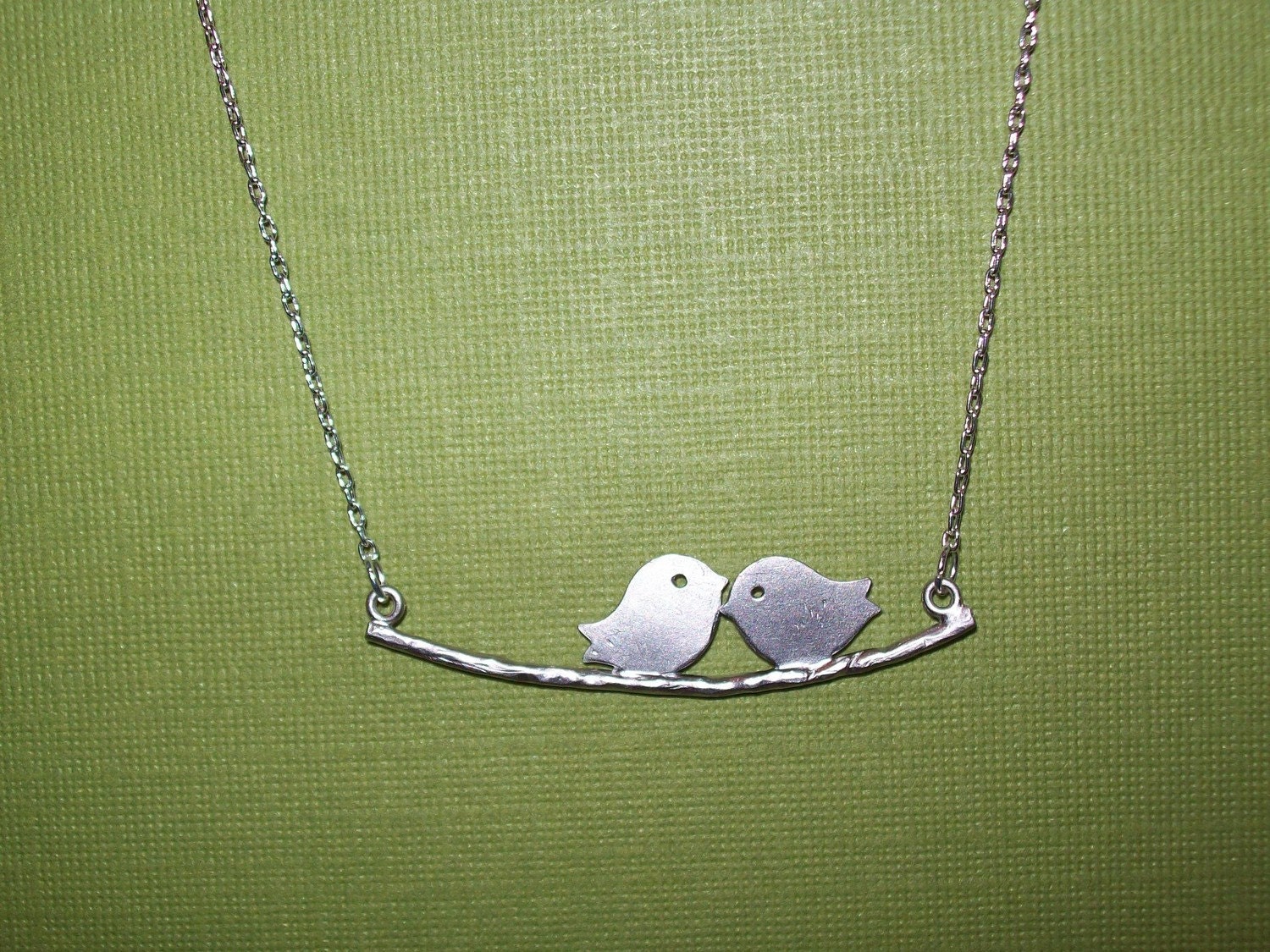 Love Birds on Branch Necklace