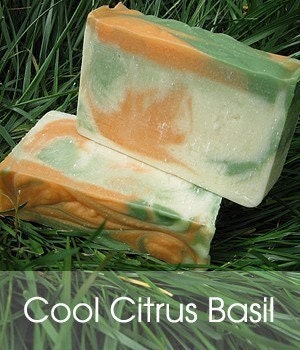 Refreshing Cool Citrus Basil Handmade Olive Oil CP Soap SALE 4 Dollars and buy 5 6th is FREE