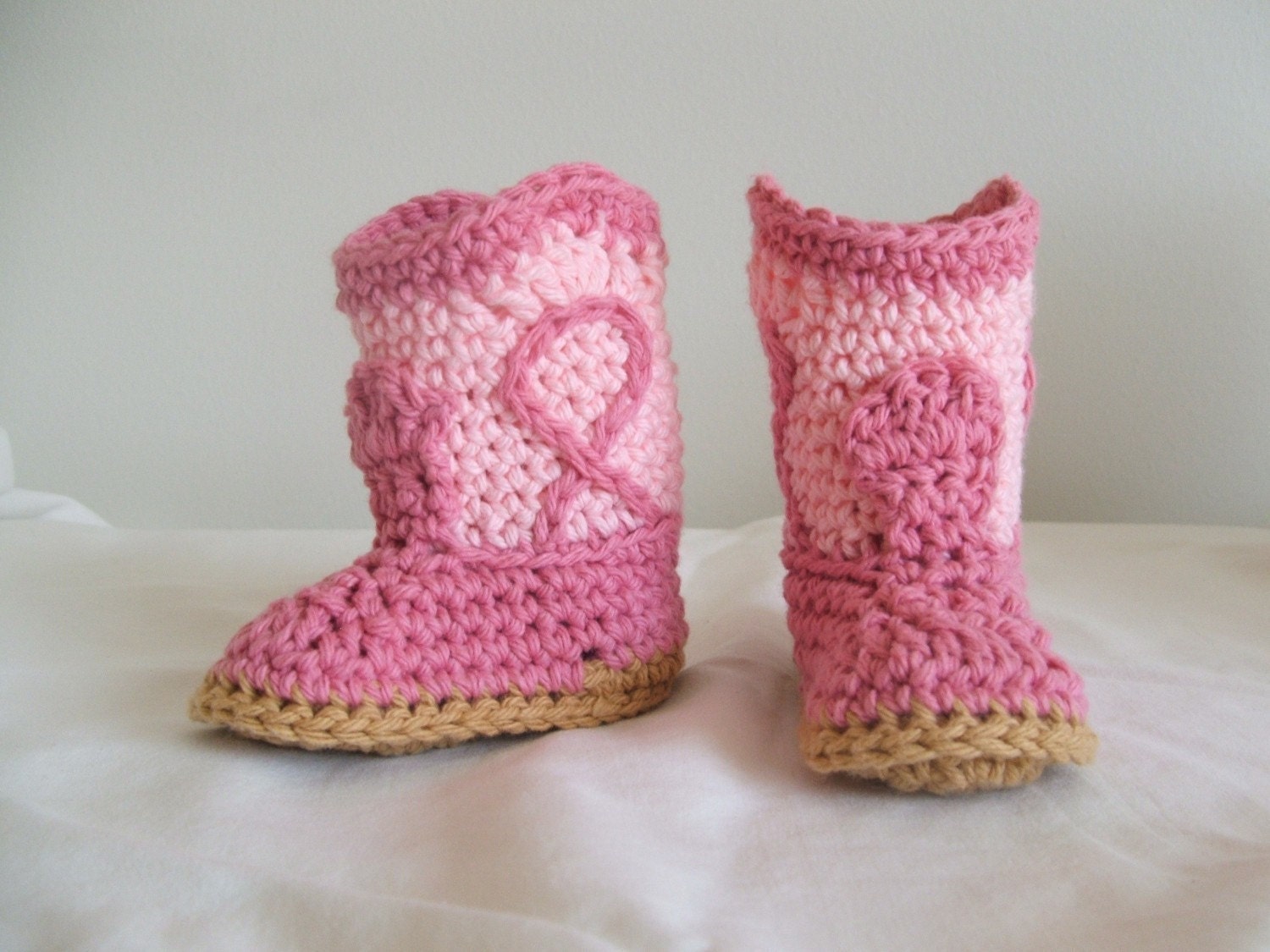 Pink Cowgirl Booties for little cowgirls, SMALL size