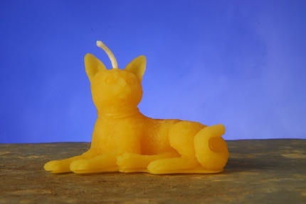 Little cat beeswax candle by queen bee honey products