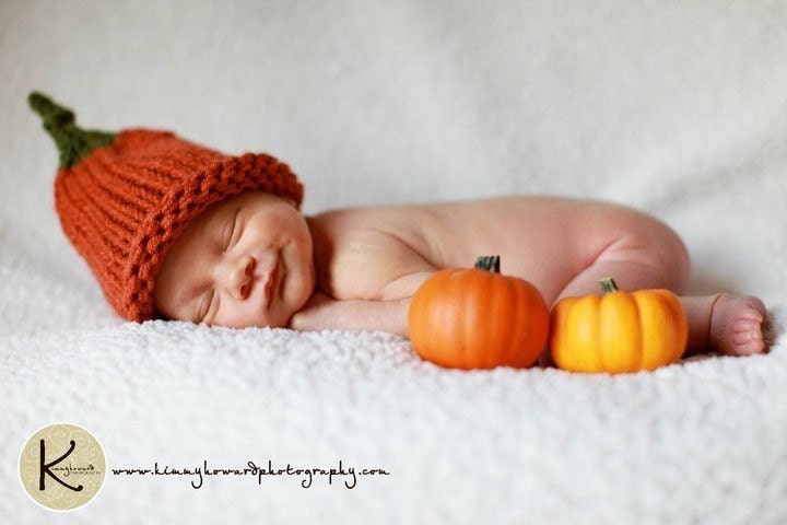 Lil' Pumpkin Hat - Great Photo Prop -Many Sizes Available