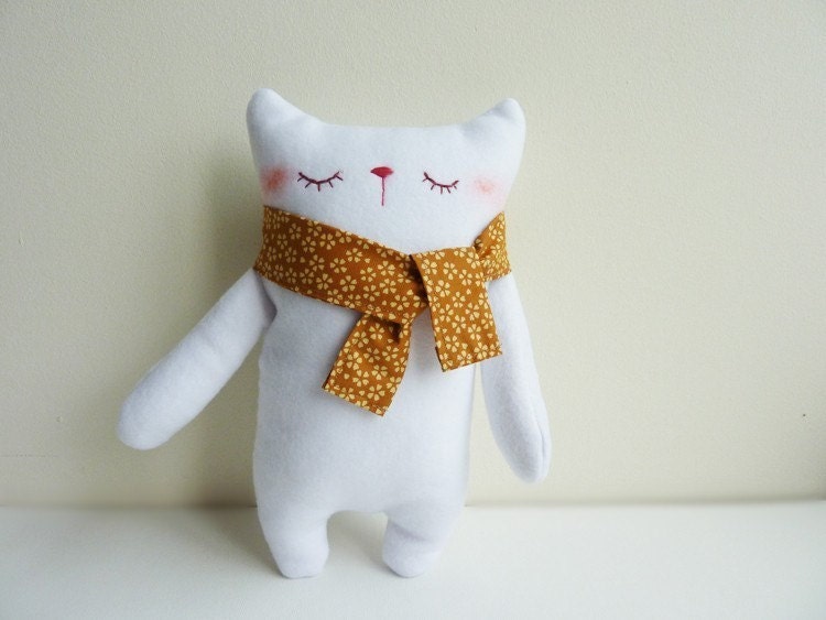 Mr.White with scarf - Etsy Project Embrace