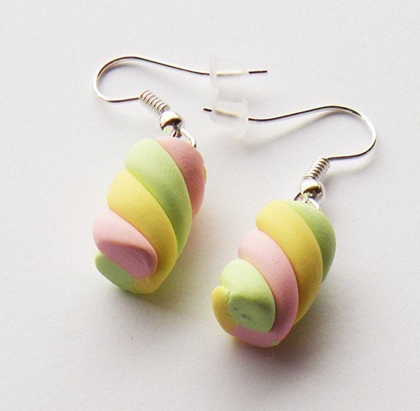 Rainbow Marshmallow Earrings