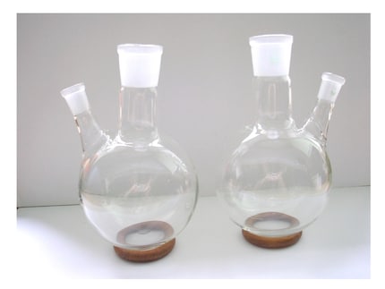 Vintage Lab glass Double hole 500 ML Flask lot of by Smallvintage 