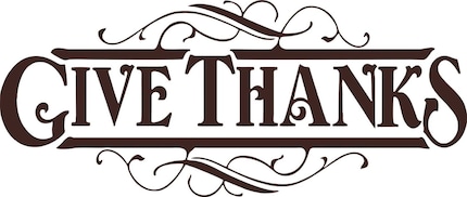 Give Thanks Wall Art Vinyl Great for Kitchen or Dining Room