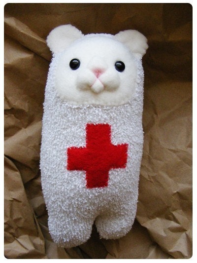 OUCH Bear Plush with medical cross