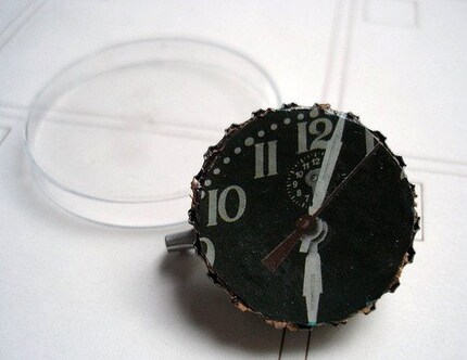 Ticking Clock Bottlecap Brooch