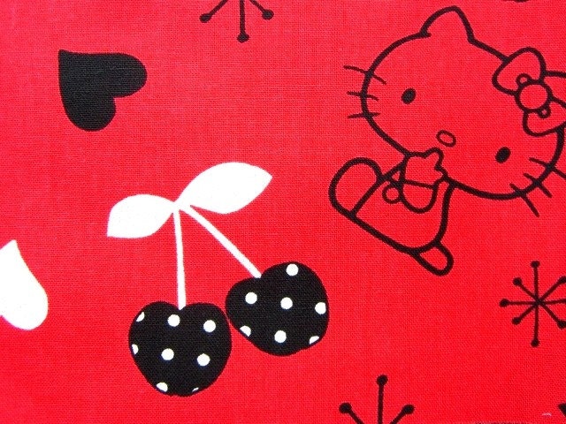 hello kitty fabric by the yard. Etsy :: FromJapanWithLove :: Cute Japanese Cotton Fabric-Hello Kitty Half 