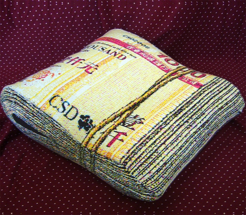 Folded Banknote Shape Pillow, Hong Kong Dollar