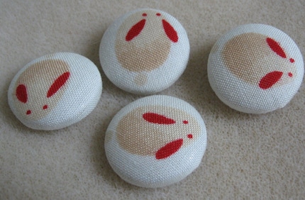 Fabric Covered Buttons        - Bunch of Bunnies