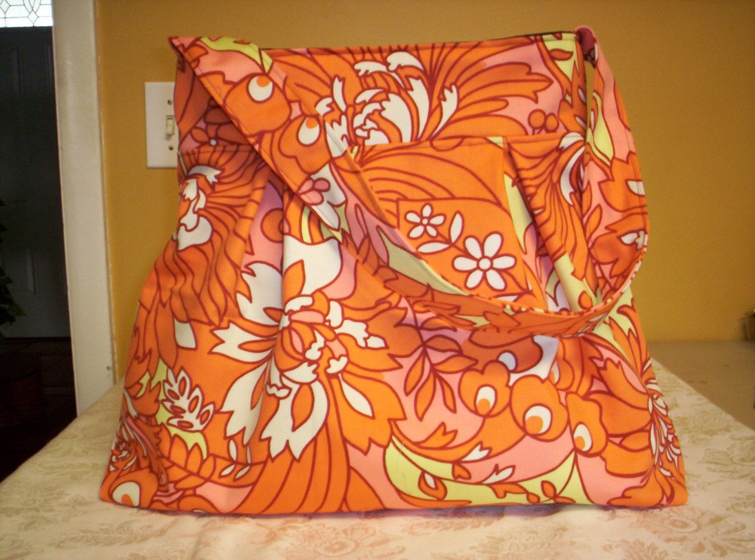 Large Hobo Slouch Bag in Amy Butler Fabric