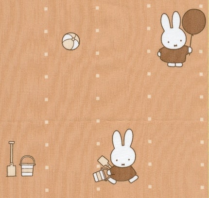 Miffy at Play on Tan - Japanese Fabric Fat Quarter