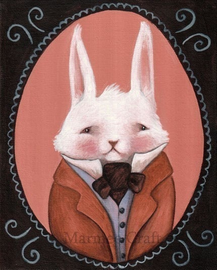 Bunny Cabinet Portrait, Print