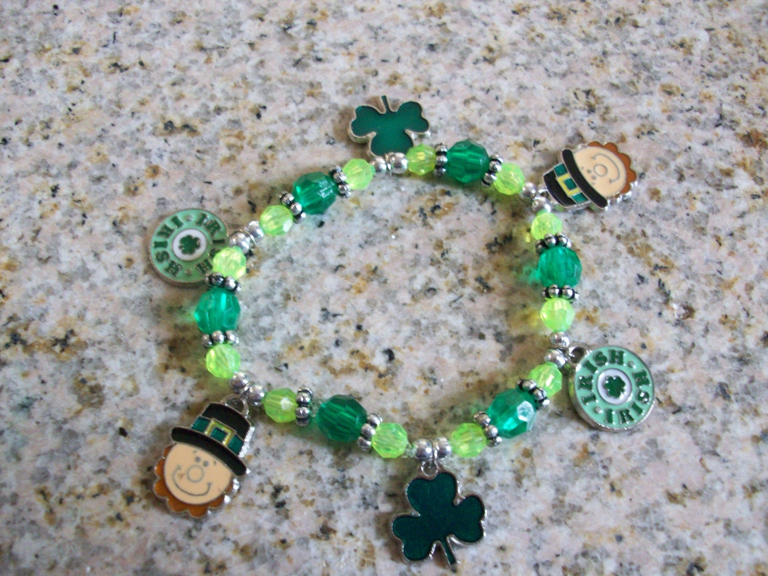 Luck of the Irish Enamel Charm Bracelet