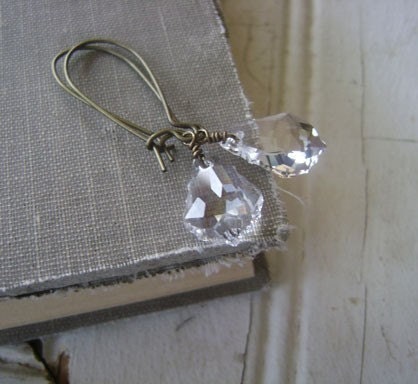 SALE. baroque crystals.earrings